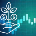 Hand holding money growth plant