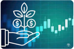 Hand holding money growth plant